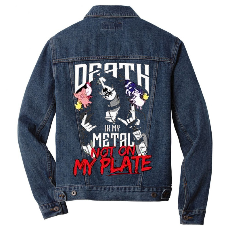 Death In My Metal Not On My Plate Men's Men Denim Jacket | Artistshot