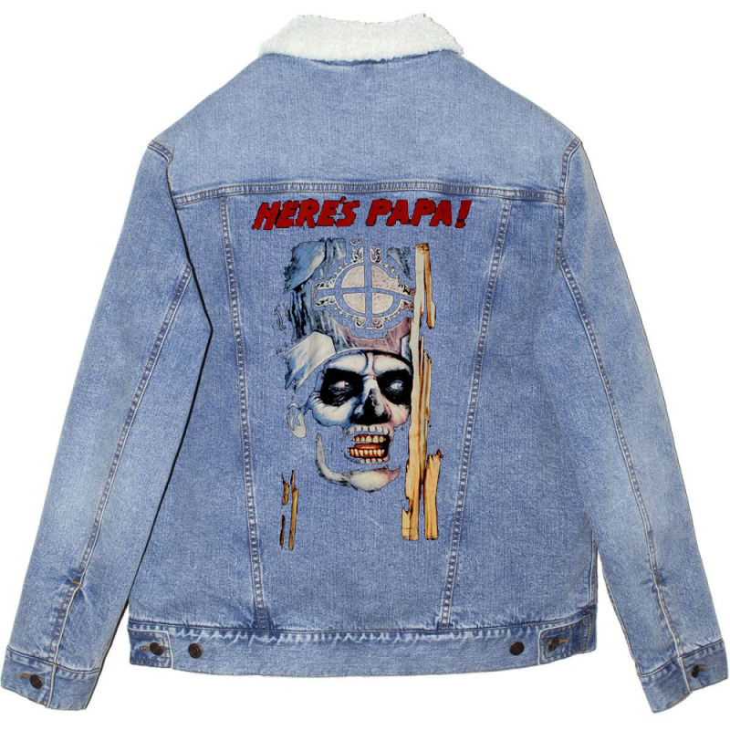 Here's Papa! Tshirt Unisex Sherpa-lined Denim Jacket | Artistshot