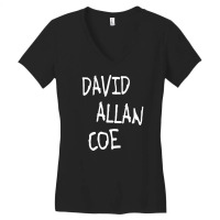 David Allan Coe ))(( Mysterious Rhinestone Cowboy Women's V-neck T-shirt | Artistshot