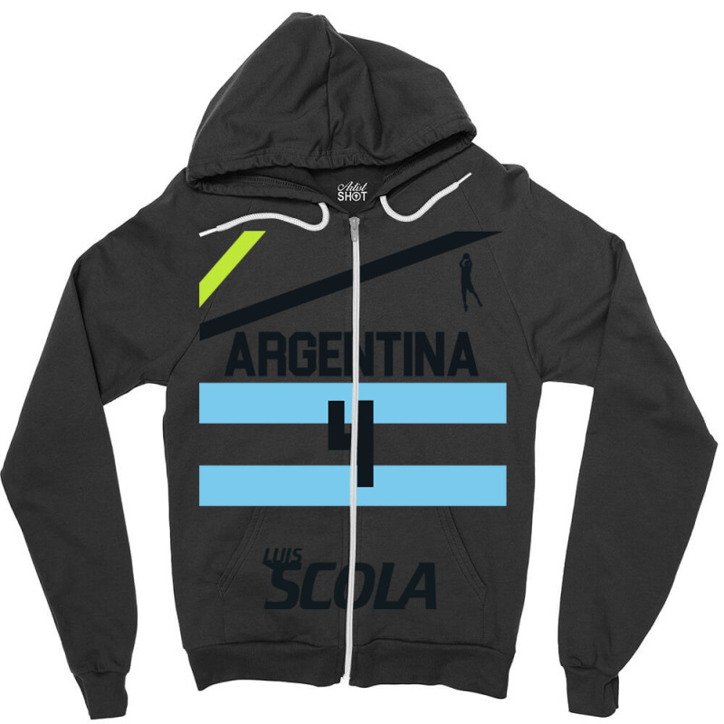 Luis Scola Argentina Basketball Jersey Zipper Hoodie | Artistshot