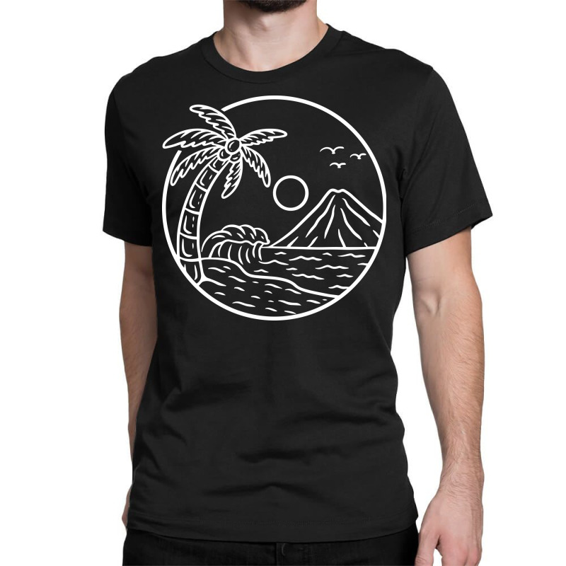 Beach View Mountain Vibes Classic T-shirt by Morspective | Artistshot