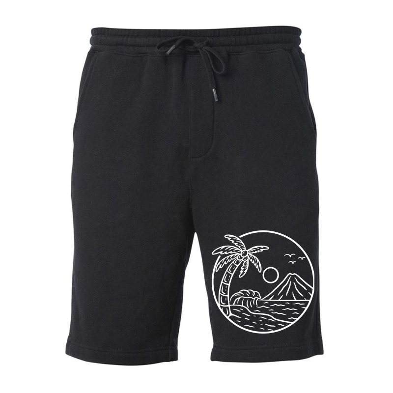 Beach View Mountain Vibes Fleece Short by Morspective | Artistshot