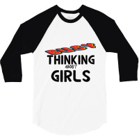 Busy Thinking About Girls 3/4 Sleeve Shirt | Artistshot