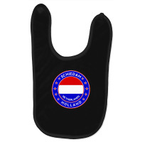 Amsterdam Flag Andquot Amstrdmandquot Circle 3 Black Bg 30997549 Baby Bibs | Artistshot