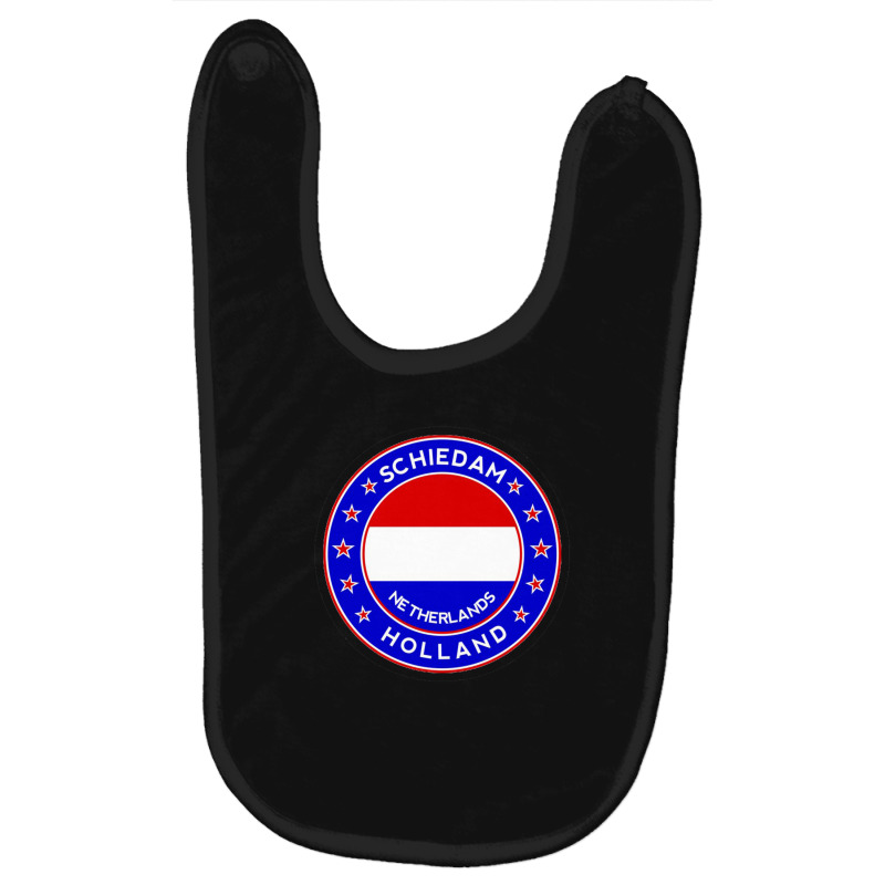 Amsterdam Flag Andquot Amstrdmandquot Circle 3 Black Bg 30997549 Baby Bibs by four99 | Artistshot