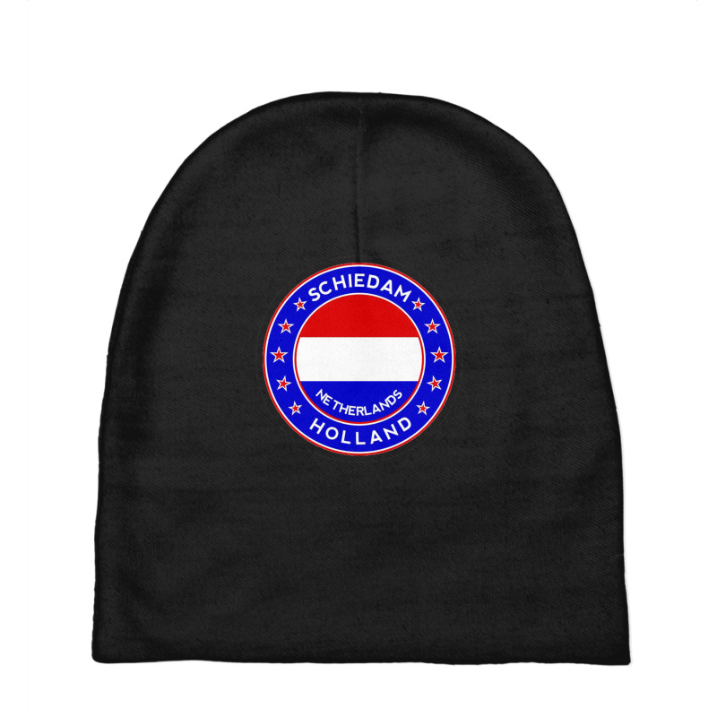 Amsterdam Flag Andquot Amstrdmandquot Circle 3 Black Bg 30997549 Baby Beanies by four99 | Artistshot