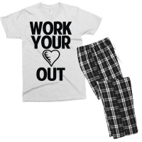 Work Heart Out Men's T-shirt Pajama Set | Artistshot