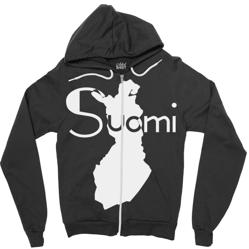 Finland Country Map Zipper Hoodie | Artistshot