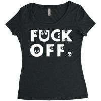 Fuck Off Skulls Women's Triblend Scoop T-shirt | Artistshot