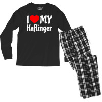 I Love My Haflinger   Horse Men's Long Sleeve Pajama Set | Artistshot