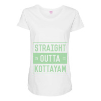 Straight Outta Kottayam  Funny Malayalam Phrases Maternity Scoop Neck T-shirt | Artistshot