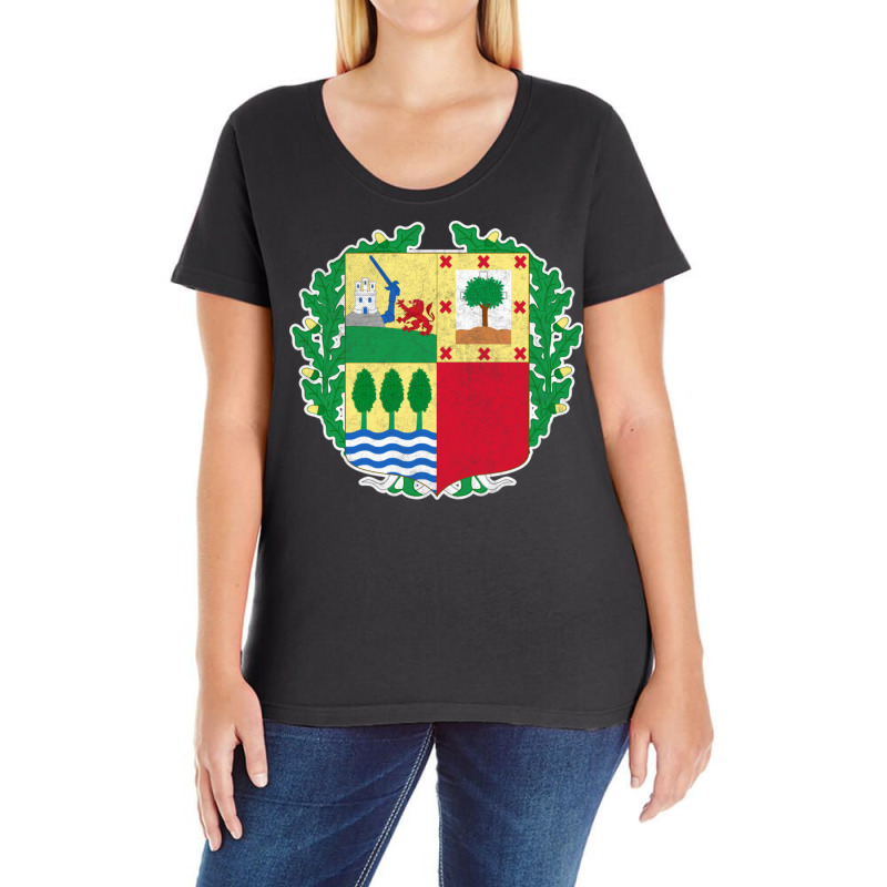 The Basque Country  Retro Flag Vintage Look Design Ladies Curvy T-Shirt by senkovdenairp | Artistshot