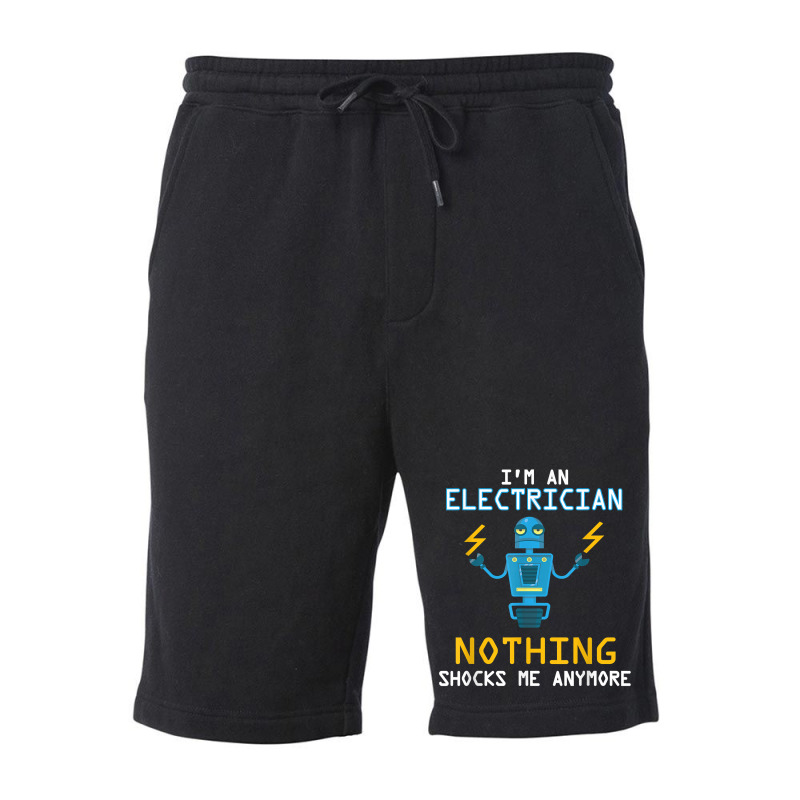 Funny Electrician T Shirt Nothing Shocks Me Apprentice Fleece Short by men.adam | Artistshot