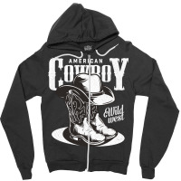 American Cowboy Retro Vintage Zipper Hoodie | Artistshot