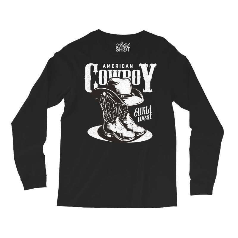 American Cowboy Retro Vintage Long Sleeve Shirts by Kawar001 | Artistshot