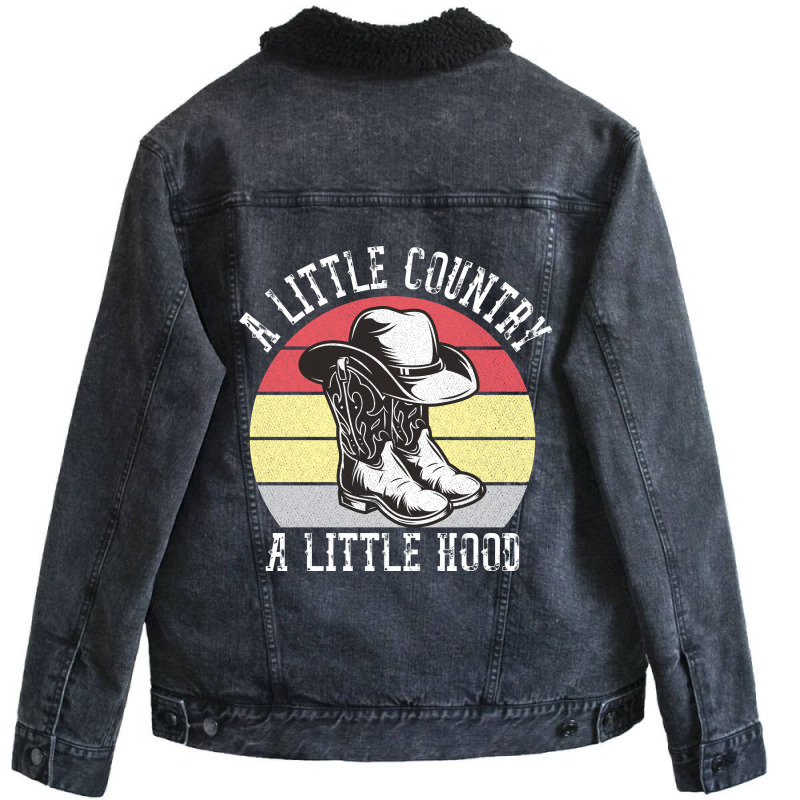 Little Country Little Hood Cowboy Country Music Unisex Sherpa-Lined Denim Jacket by Kawar001 | Artistshot