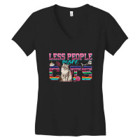 Less People More Cats Women's V-neck T-shirt | Artistshot