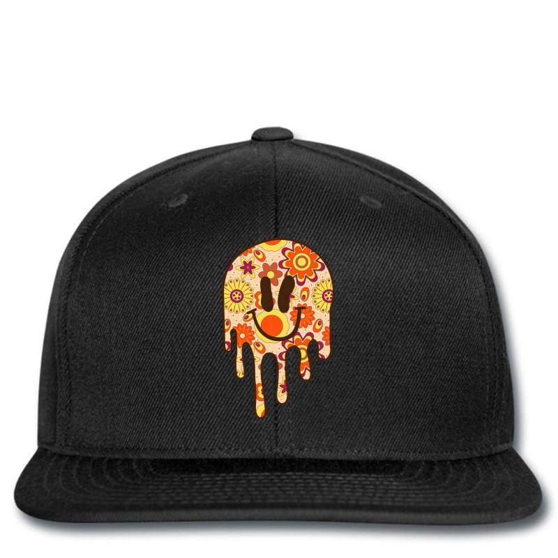 Daisy Smiley Drip Groovy Printed Hat | Artistshot