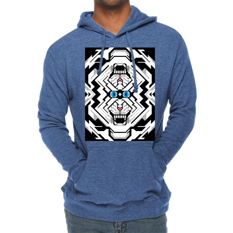 White Tiger Skin Vector Lightweight Hoodie | Artistshot