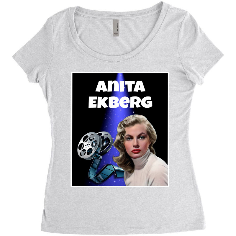 Anita Ekberg Women's Triblend Scoop T-shirt by ROBERT BRIDGES | Artistshot