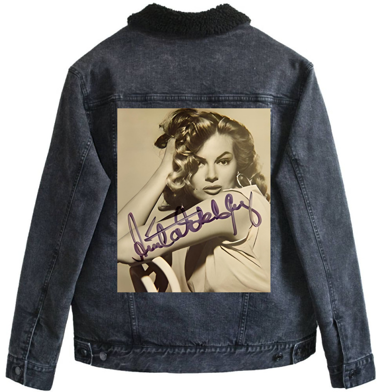 Anita Ekberg Unisex Sherpa-Lined Denim Jacket by ROBERT BRIDGES | Artistshot