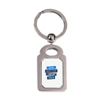 Keep Calm And Do Good Be Good Silver Rectangle Keychain | Artistshot