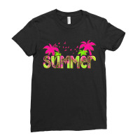 Neon Summer Enod Ladies Fitted T-shirt | Artistshot