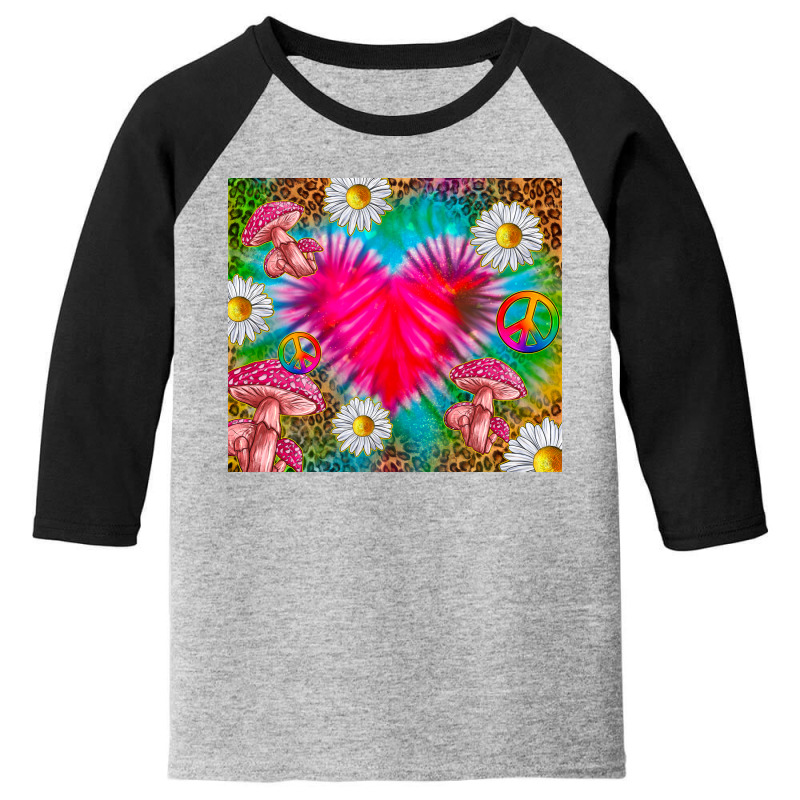 Hippie Tie Dye Heart Tumbler Youth 3/4 Sleeve by enoddigitalart@gmail.com | Artistshot