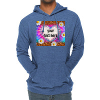 Preview Custom Tie Dye Heart Tumbler Lightweight Hoodie | Artistshot