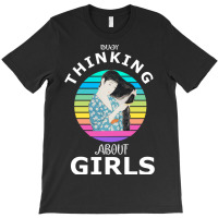 Busy Thinking About Girls Typographic Tshirt Desig T-shirt | Artistshot