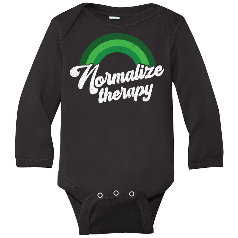 Rainbow Mental Health Normalize Therapy Cool Long Sleeve Baby Bodysuit by nhubinhtnut | Artistshot