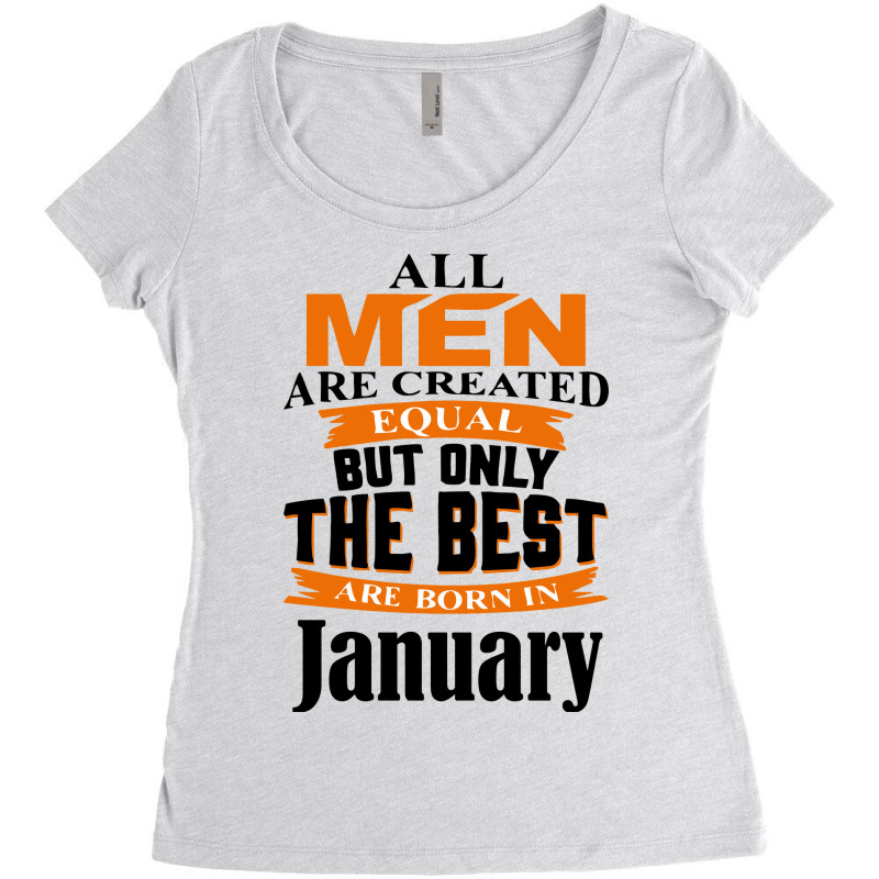 All Men Are Created (january) Women's Triblend Scoop T-shirt by nbobatiga | Artistshot