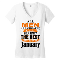 All Men Are Created (january) Women's V-neck T-shirt | Artistshot