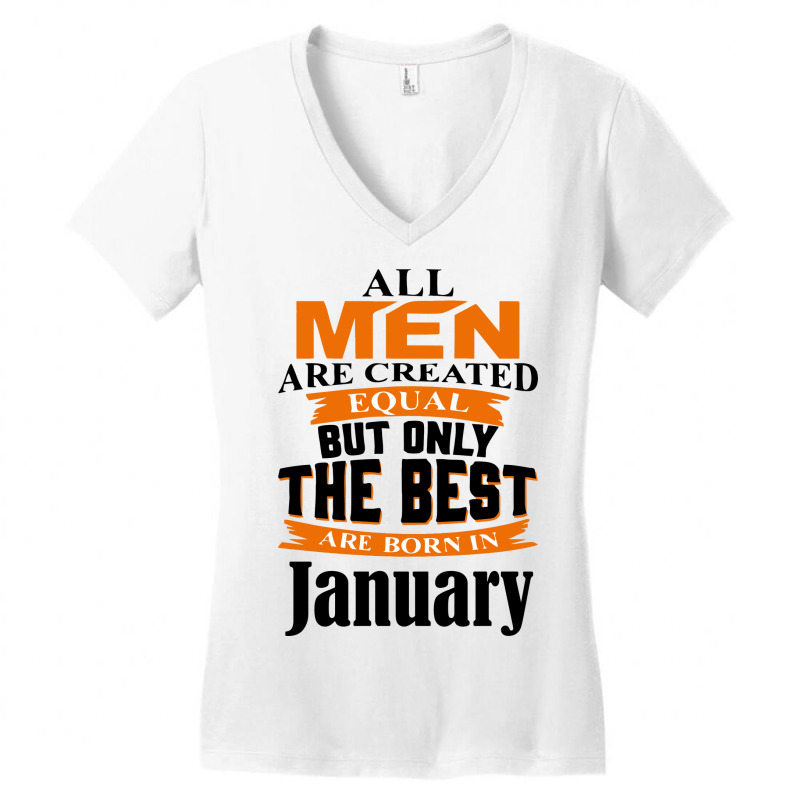 All Men Are Created (january) Women's V-Neck T-Shirt by nbobatiga | Artistshot