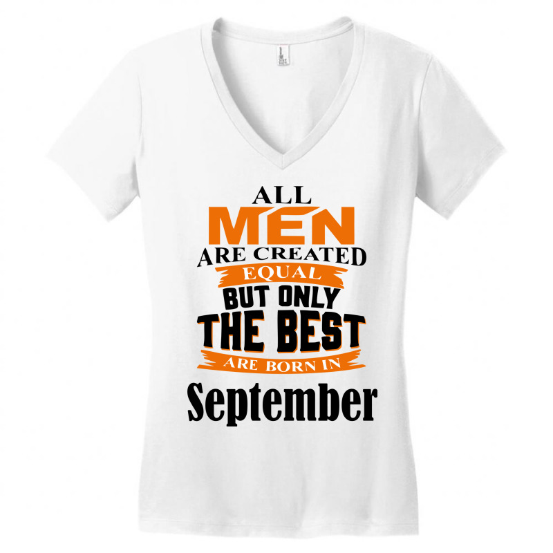 All Men Are Created (september) Women's V-Neck T-Shirt by nbobatiga | Artistshot