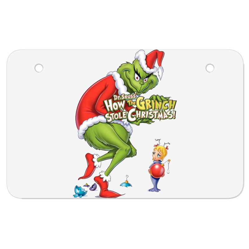 Custom Dr Seuss How The Grinch Stole Christmas Atv License Plate By