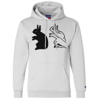 Rabbit Hand Shadow 2 Champion Hoodie | Artistshot