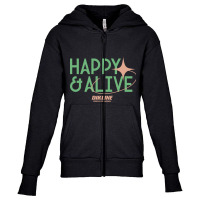 Happy And Alive - Dikline Youth Zipper Hoodie | Artistshot