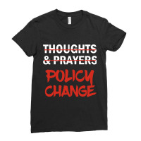 Thoughts And Prayers   It S Time For A Policy Chan Ladies Fitted T-shirt | Artistshot