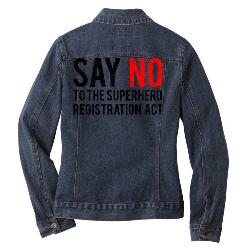 Civil War   Say No   Black Dirty Ladies Denim Jacket by paletahendle4 | Artistshot