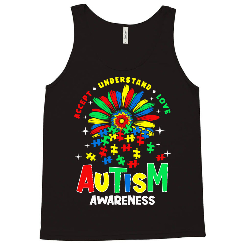 Autism Awareness T  Shirtautism Awareness Flower Gift T  Shirt Tank Top by abigayle98988 | Artistshot