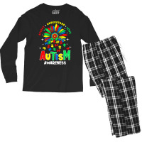 Autism Awareness T  Shirtautism Awareness Flower Gift T  Shirt Men's Long Sleeve Pajama Set | Artistshot