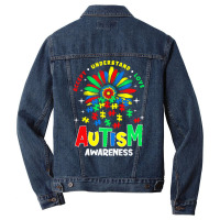 Autism Awareness T  Shirtautism Awareness Flower Gift T  Shirt Men Denim Jacket | Artistshot