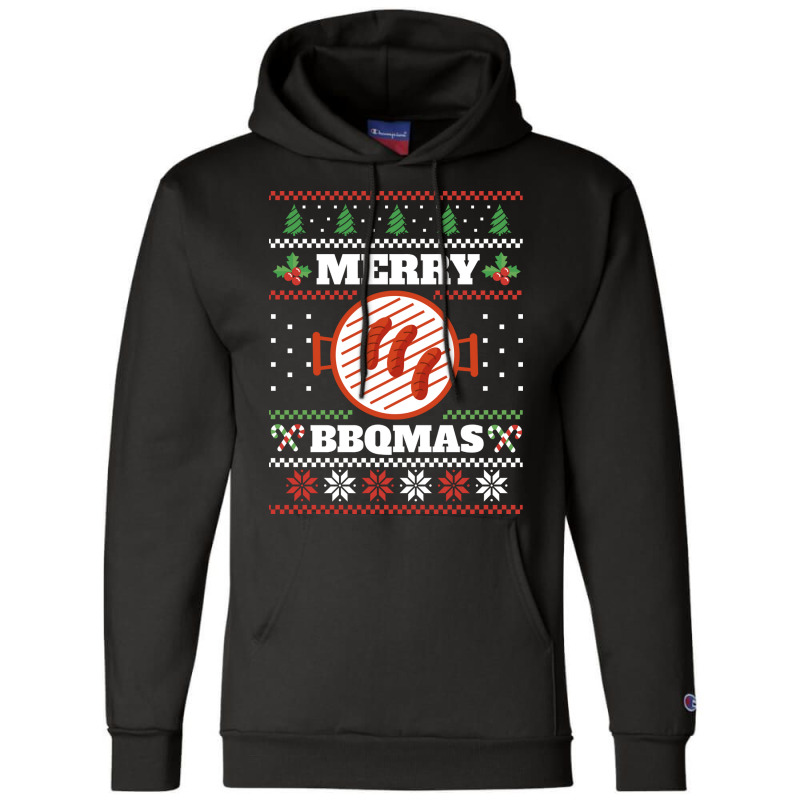 Merry Bbqmas Grill Christmas Meat Food Girl Champion Hoodie by nhubinhtnut | Artistshot