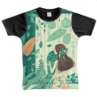 Beautiful Girl Dresses Tropical Short Graphic Youth T-shirt | Artistshot