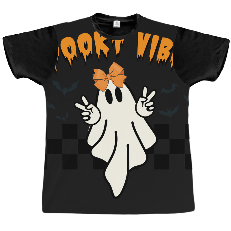 Ghost Spooky Vibes Halloween Graphic T-shirt | Artistshot