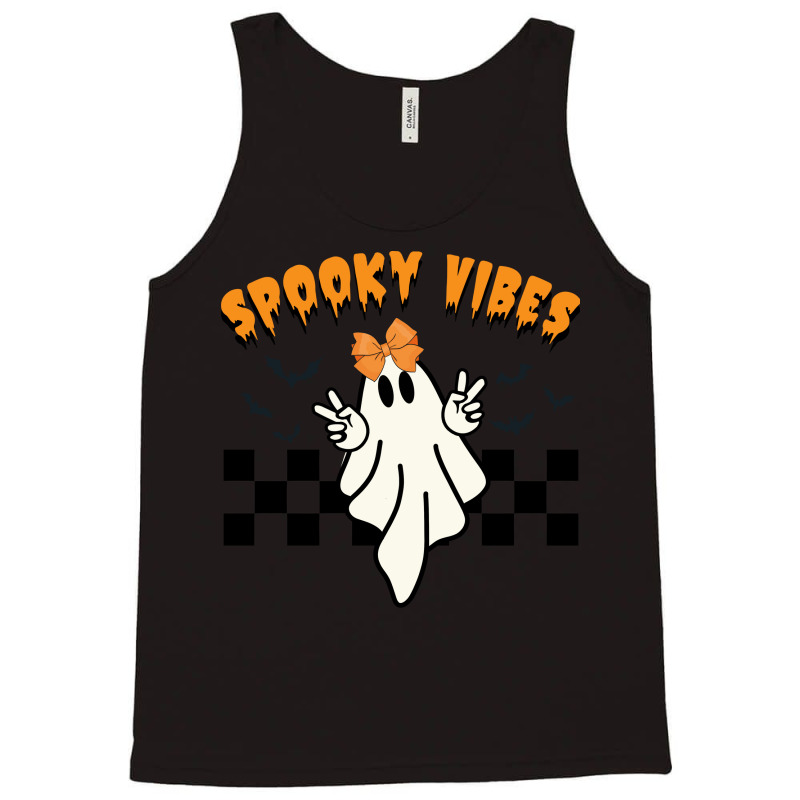 Ghost Spooky Vibes Halloween Tank Top | Artistshot