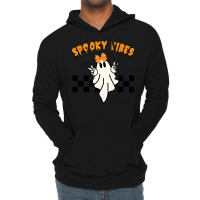 Ghost Spooky Vibes Halloween Lightweight Hoodie | Artistshot