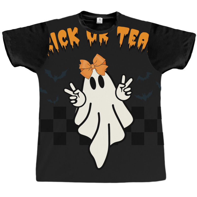 Ghost Trick Or Teach Halloween Graphic T-shirt | Artistshot