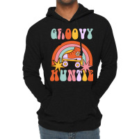 Groovy Auntie Family Matching Shirts Groovy Birthd Lightweight Hoodie | Artistshot